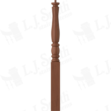 L.J. Smith 3-1/2" Short Utility Newel · LJF-3310-C — stair parts selection with LeviArs Design & Remodeling