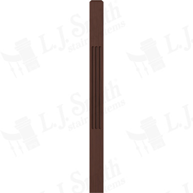L.J. Smith 3-1/2" Short Utility Newel · LJF-4000-W — stair parts selection with LeviArs Design & Remodeling