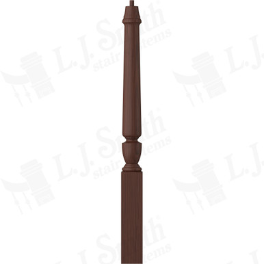 L.J. Smith 3-1/2" Short Utility Newel · LJP-3010-W — stair parts selection with LeviArs Design & Remodeling