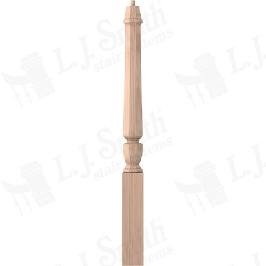 L.J. Smith 3-1/2" Short Utility Newel · LJP-30108-B — stair parts selection with LeviArs Design & Remodeling