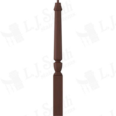 L.J. Smith 3-1/2" Short Utility Newel · LJP-30108-W — stair parts selection with LeviArs Design & Remodeling