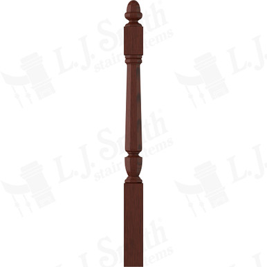 L.J. Smith 3-1/2" Short Utility Newel · LJP-30408-MH — stair parts selection with LeviArs Design & Remodeling