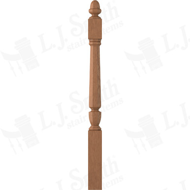 L.J. Smith 3-1/2" Short Utility Newel · LJP-30408-WO — stair parts selection with LeviArs Design & Remodeling