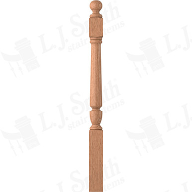 L.J. Smith 3-1/2" Short Utility Newel · LJP-3040BT-O — stair parts selection with LeviArs Design & Remodeling