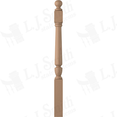 L.J. Smith 3-1/2" Short Utility Newel · LJP-3040BT-P — stair parts selection with LeviArs Design & Remodeling