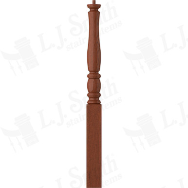 L.J. Smith 3-1/2" Short Utility Newel · LJP-3310-BRZC — stair parts selection with LeviArs Design & Remodeling