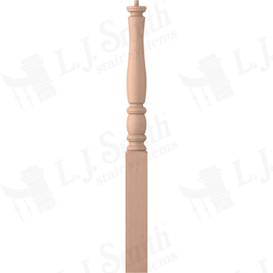 L.J. Smith 3-1/2" Short Utility Newel · LJP-3310-HM — stair parts selection with LeviArs Design & Remodeling