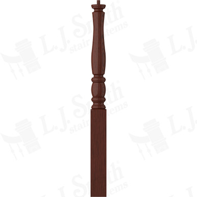 L.J. Smith 3-1/2" Short Utility Newel · LJP-3310-MH — stair parts selection with LeviArs Design & Remodeling