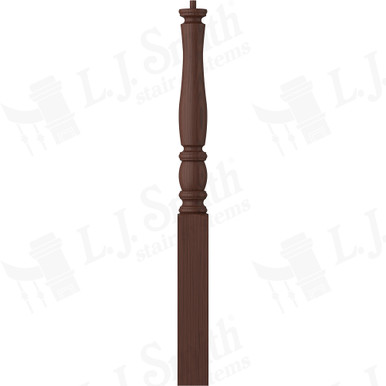 L.J. Smith 3-1/2" Short Utility Newel · LJP-3310-W — stair parts selection with LeviArs Design & Remodeling