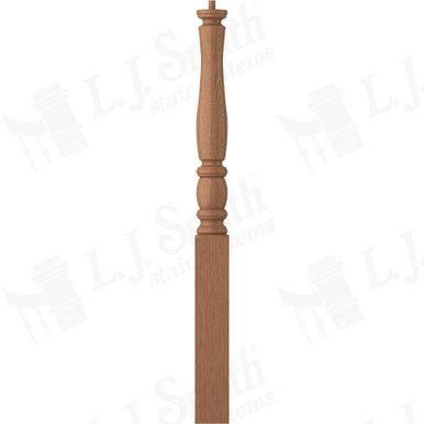 L.J. Smith 3-1/2" Short Utility Newel · LJP-3310-WO — stair parts selection with LeviArs Design & Remodeling