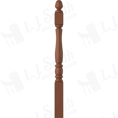 L.J. Smith 3-1/2" Short Utility Newel · LJP-3340-C — stair parts selection with LeviArs Design & Remodeling