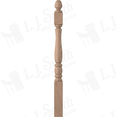 L.J. Smith 3-1/2" Short Utility Newel · LJP-3340-HK — stair parts selection with LeviArs Design & Remodeling