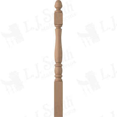 L.J. Smith 3-1/2" Short Utility Newel · LJP-3340-P — stair parts selection with LeviArs Design & Remodeling