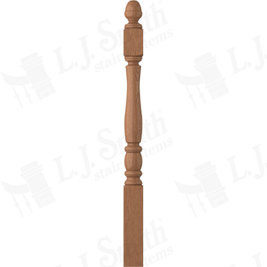 L.J. Smith 3-1/2" Short Utility Newel · LJP-3340-WO — stair parts selection with LeviArs Design & Remodeling