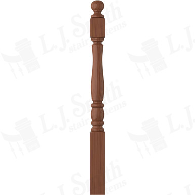 L.J. Smith 3-1/2" Short Utility Newel · LJP-3340BT-C — stair parts selection with LeviArs Design & Remodeling