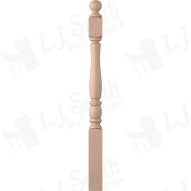 L.J. Smith 3-1/2" Short Utility Newel · LJP-3340BT-M — stair parts selection with LeviArs Design & Remodeling