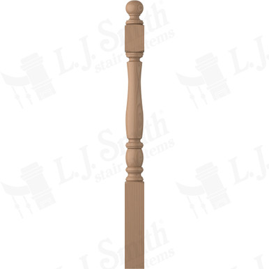 L.J. Smith 3-1/2" Short Utility Newel · LJP-3340BT-P — stair parts selection with LeviArs Design & Remodeling