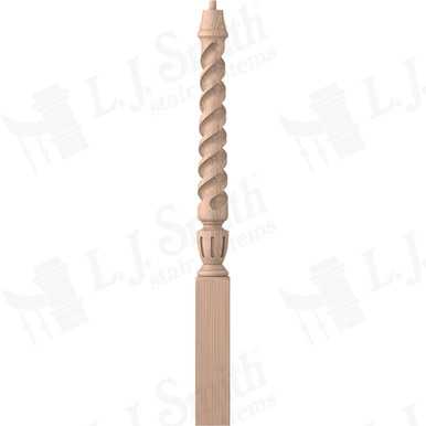 L.J. Smith 3-1/2" Short Utility Newel · LJT-3010-B — stair parts selection with LeviArs Design & Remodeling