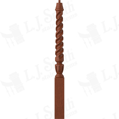L.J. Smith 3-1/2" Short Utility Newel · LJT-3010-BRZC — stair parts selection with LeviArs Design & Remodeling