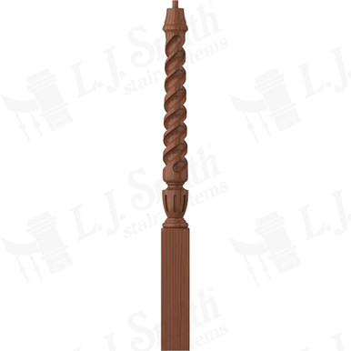 L.J. Smith 3-1/2" Short Utility Newel · LJT-3010-HC — stair parts selection with LeviArs Design & Remodeling