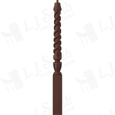 L.J. Smith 3-1/2" Short Utility Newel · LJT-3010-W — stair parts selection with LeviArs Design & Remodeling