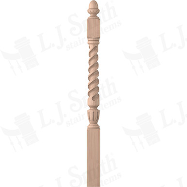 L.J. Smith 3-1/2" Short Utility Newel · LJT-3040-B — stair parts selection with LeviArs Design & Remodeling