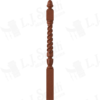 L.J. Smith 3-1/2" Short Utility Newel · LJT-3040-BRZC — stair parts selection with LeviArs Design & Remodeling