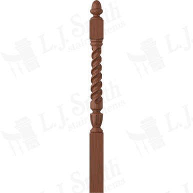 L.J. Smith 3-1/2" Short Utility Newel · LJT-3040-C — stair parts selection with LeviArs Design & Remodeling