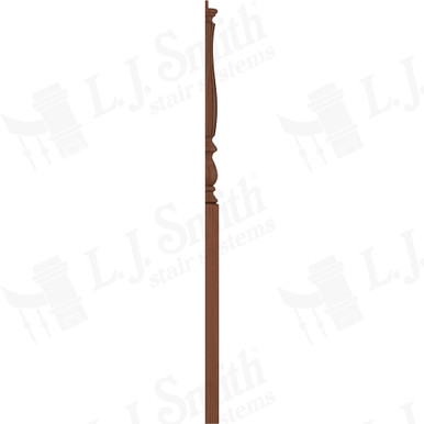 L.J. Smith 3-1/4" Half Long Utility Newel · LJF-3914 1/2-C — stair parts selection with LeviArs Design & Remodeling