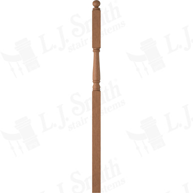 L.J. Smith 3-1/4" Intermediate Landing Newel · LJ-4186BT-WO — stair parts selection with LeviArs Design & Remodeling