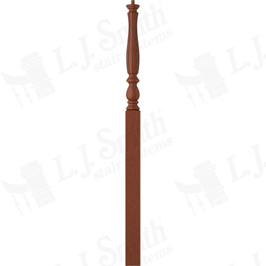 L.J. Smith 3-1/4" Intermediate Landing Newel · LJF-3915-BRZC — stair parts selection with LeviArs Design & Remodeling