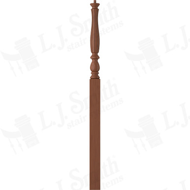 L.J. Smith 3-1/4" Intermediate Landing Newel · LJF-3915-C — stair parts selection with LeviArs Design & Remodeling