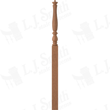 L.J. Smith 3-1/4" Intermediate Landing Newel · LJF-3915-WO — stair parts selection with LeviArs Design & Remodeling