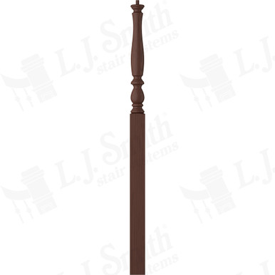 L.J. Smith 3-1/4" Intermediate Landing Newel · LJP-3915-W — stair parts selection with LeviArs Design & Remodeling