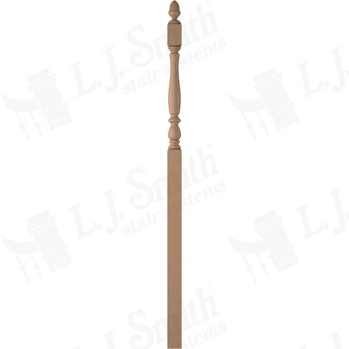 L.J. Smith 3-1/4" Intermediate Landing Newel · LJP-3958-P — stair parts selection with LeviArs Design & Remodeling