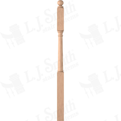 L.J. Smith 3-1/4" Second Floor Landing Newel · LJ-4045BT-H — stair parts selection with LeviArs Design & Remodeling