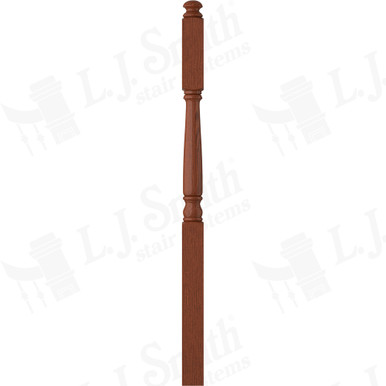 L.J. Smith 3-1/4" Second Floor Landing Newel · LJ-4185-BRZC — stair parts selection with LeviArs Design & Remodeling