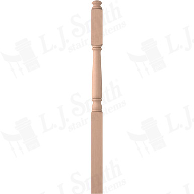 L.J. Smith 3-1/4" Second Floor Landing Newel · LJ-4185-HM — stair parts selection with LeviArs Design & Remodeling