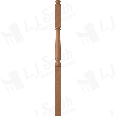 L.J. Smith 3-1/4" Second Floor Landing Newel · LJ-4185-WO — stair parts selection with LeviArs Design & Remodeling