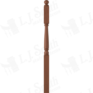 L.J. Smith 3-1/4" Second Floor Landing Newel · LJ-4185BT-C — stair parts selection with LeviArs Design & Remodeling