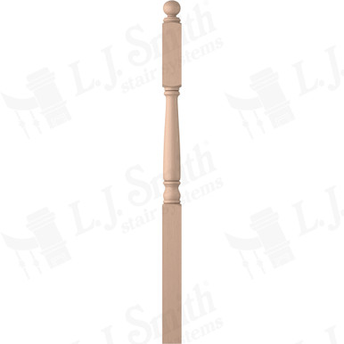 L.J. Smith 3-1/4" Second Floor Landing Newel · LJ-4185BT-M — stair parts selection with LeviArs Design & Remodeling