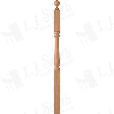 L.J. Smith 3-1/4" Second Floor Landing Newel · LJ-4905-AL — stair parts selection with LeviArs Design & Remodeling