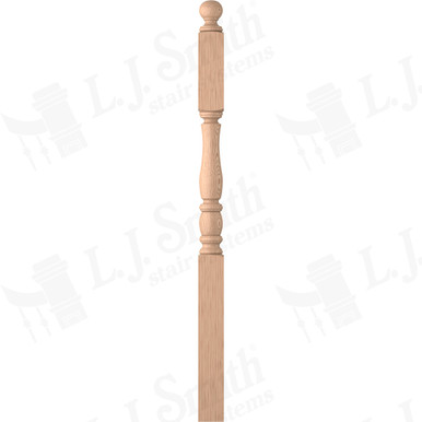 L.J. Smith 3-1/4" Second Floor Landing Newel · LJP-3345BT-H — stair parts selection with LeviArs Design & Remodeling