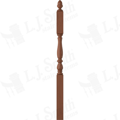 L.J. Smith 3-1/4" Second Floor Landing Newel · LJP-3945-HC — stair parts selection with LeviArs Design & Remodeling