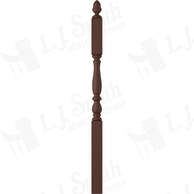 L.J. Smith 3-1/4" Second Floor Landing Newel · LJP-3945-W — stair parts selection with LeviArs Design & Remodeling