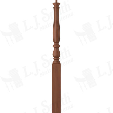 L.J. Smith 3-1/4" Short Utility Newel · LJF-3910-HC — stair parts selection with LeviArs Design & Remodeling
