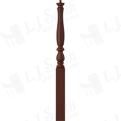 L.J. Smith 3-1/4" Short Utility Newel · LJF-3910-MH — stair parts selection with LeviArs Design & Remodeling