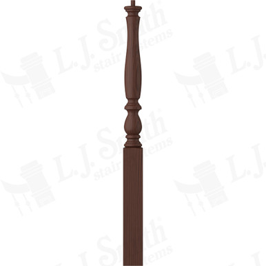 L.J. Smith 3-1/4" Short Utility Newel · LJP-3910-W — stair parts selection with LeviArs Design & Remodeling