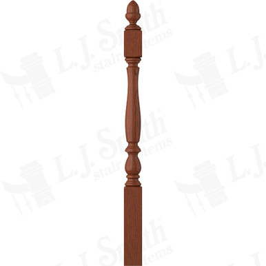 L.J. Smith 3-1/4" Short Utility Newel · LJP-3940-BRZC — stair parts selection with LeviArs Design & Remodeling