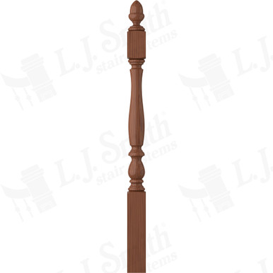 L.J. Smith 3-1/4" Short Utility Newel · LJP-3940-C — stair parts selection with LeviArs Design & Remodeling